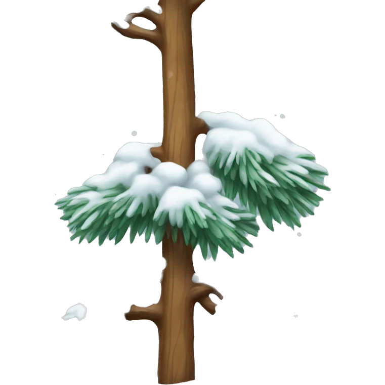 Snowy pine tree emoji