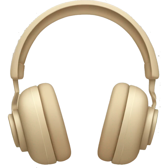 beige headphones with beige bows emoji