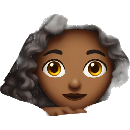 a girl under bed covers emoji