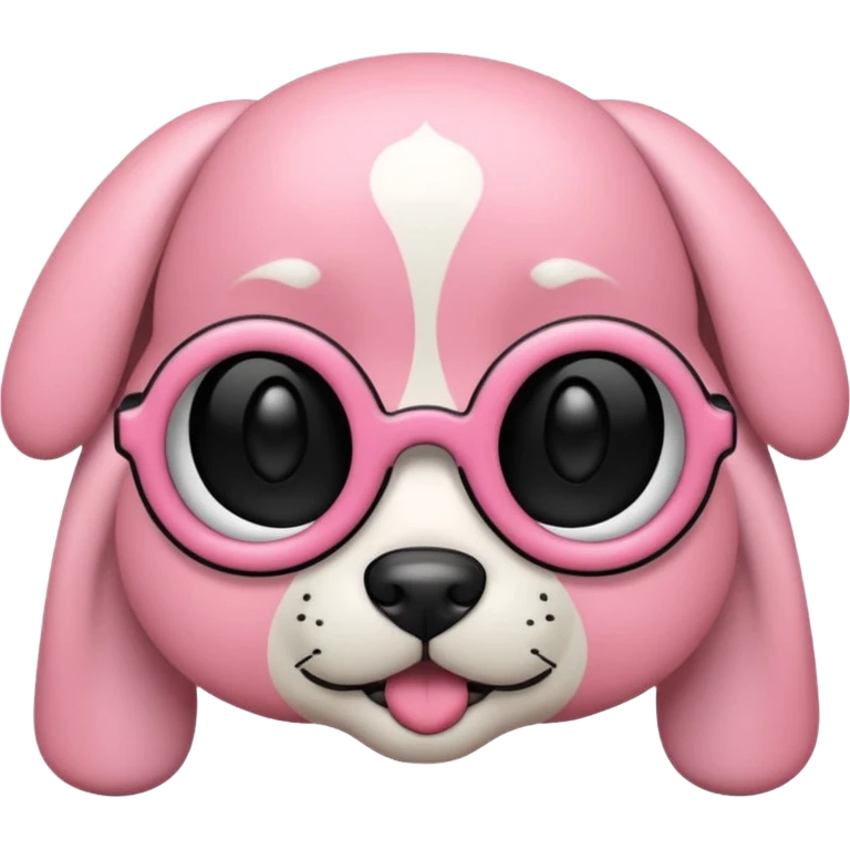 genera un aereo da volo rosa e nero con le orecchie  da cane nere e con l'interno delle orecchie rosa chiaro emoji