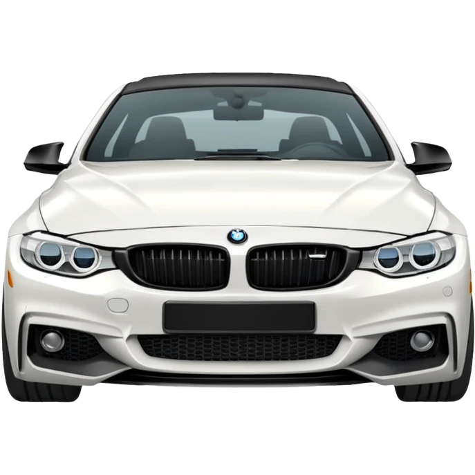 2016 white bmw 4 series with a black splitter and a small black fin  emoji