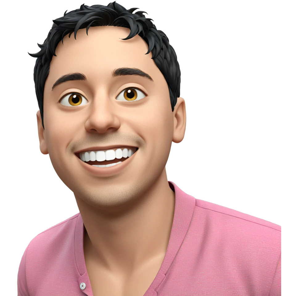 smiling boy in black shirt emoji