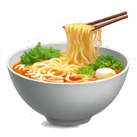 bowl of ramen rocket emoji