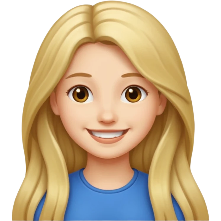 فتاة شعرها طويل emoji