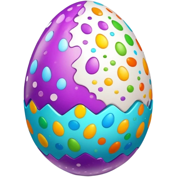 Colorful decorated Easter egg emoji