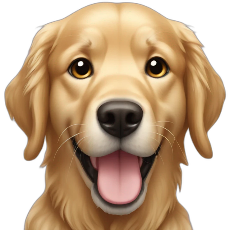 Golden retriever black emoji
