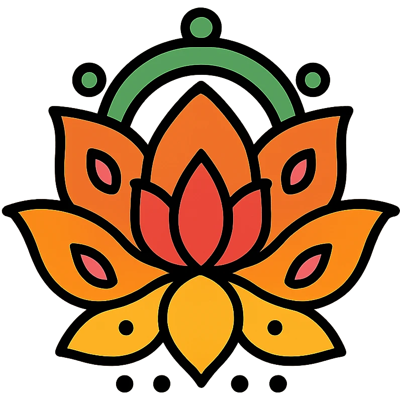Decorative Indian lotus flower pattern emoji