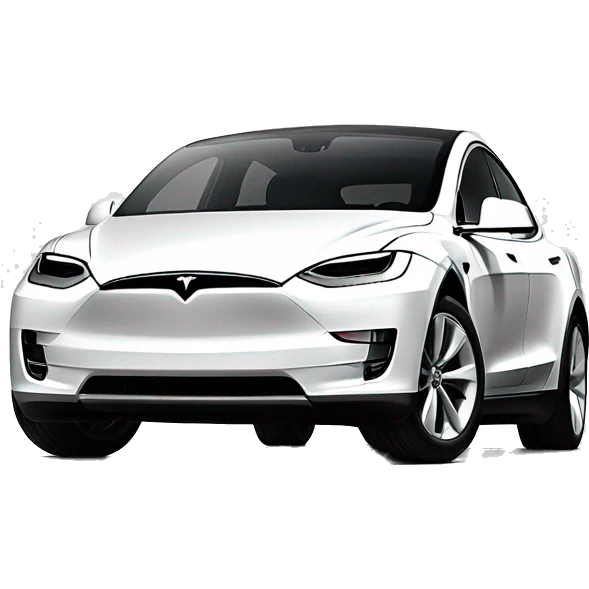 Tesla model three in white with white interior emoji