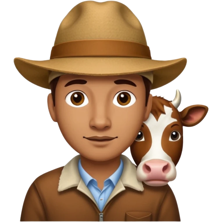 cow on top of man emoji