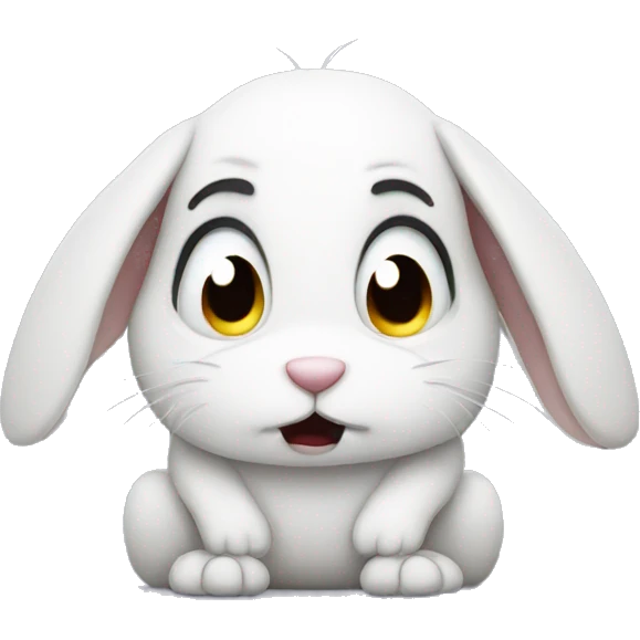crying rabbit emoji