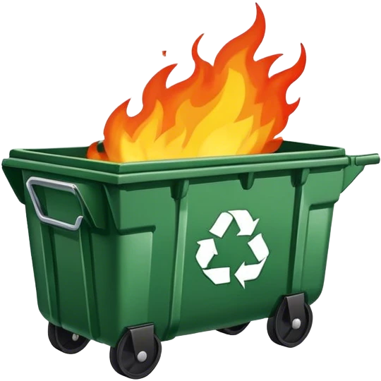 Dumpster fire emoji