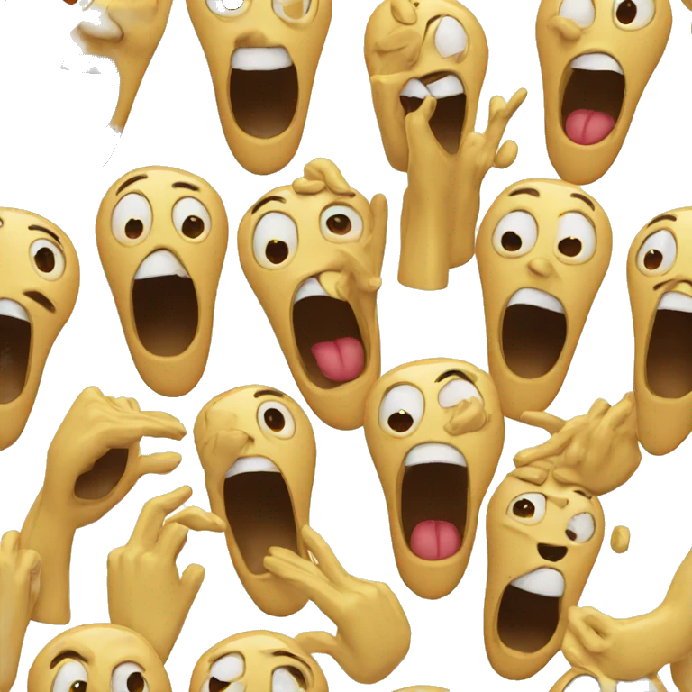 scream emoji wuth hands on cheek and opened mouth emoji