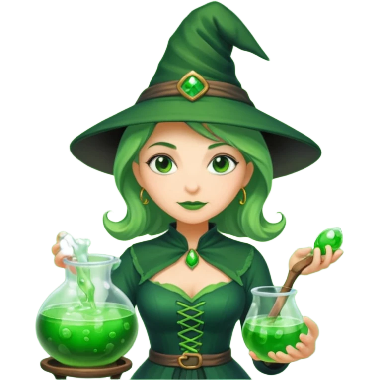 green witch cooking potion emoji