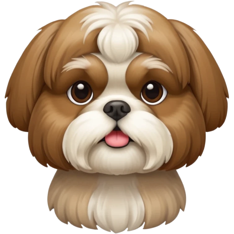 Beige and brown shitsu emoji