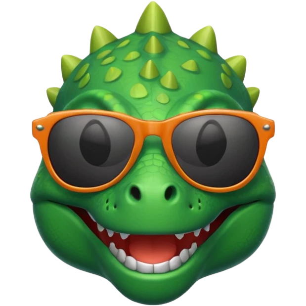 dinosaur wearing sunglasses emoji