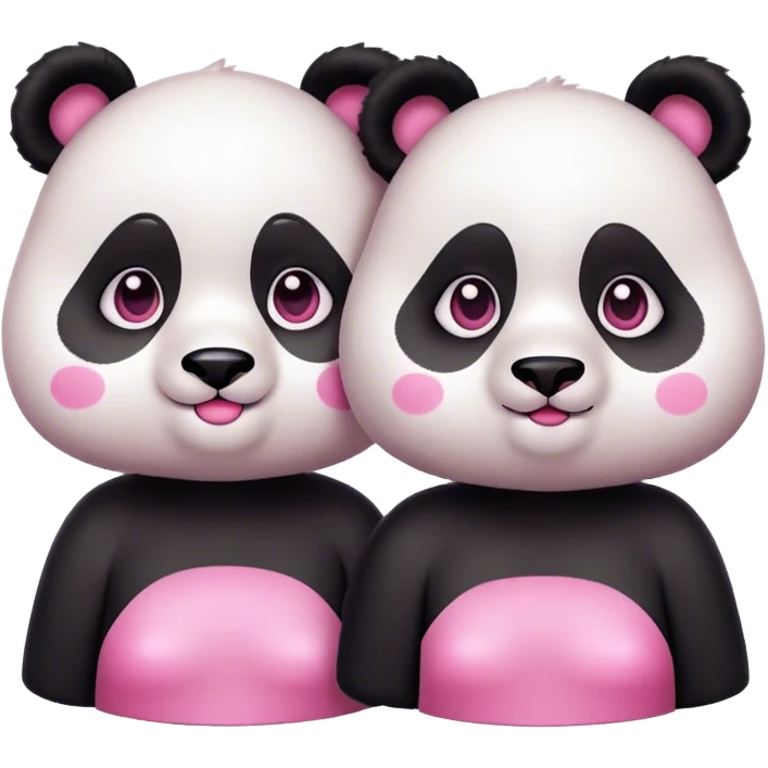 Panda bear girls Pink details emoji
