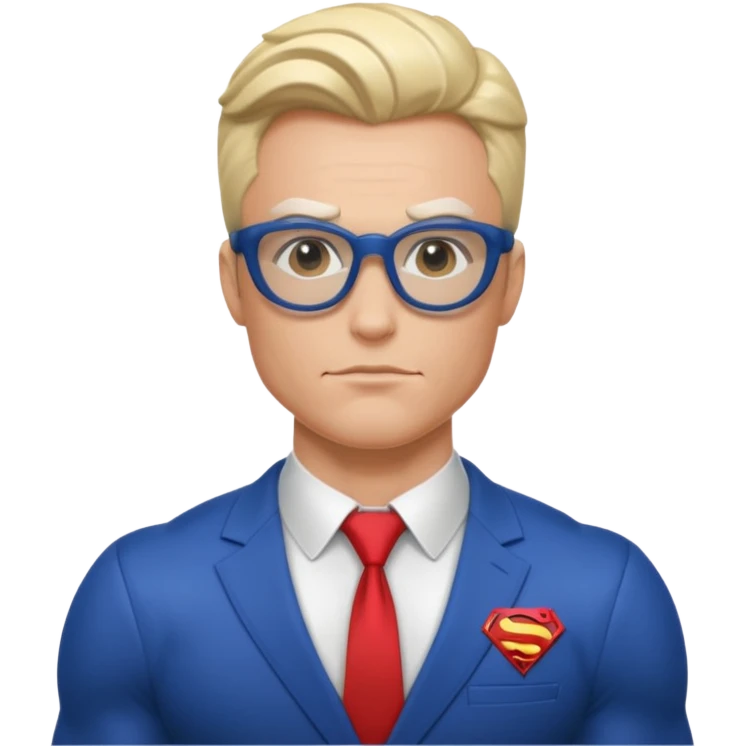 Glasses-Wearing super Heroe emoji