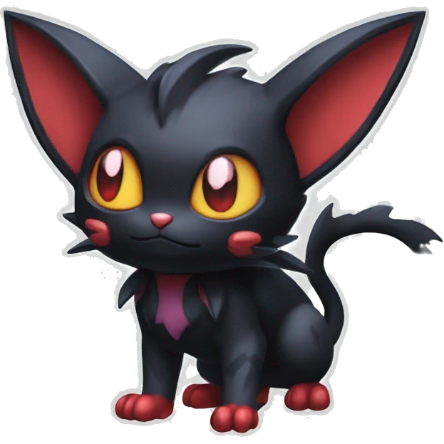 Cool Cute Edgy Dark Black Chibi Noibat-Litten-Pokémon-Fakémon-hybrid emoji