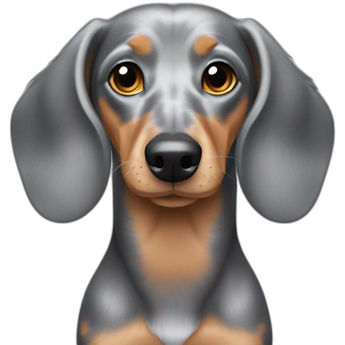Dapple light grey dachshund emoji