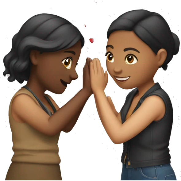 Lesbian proposal emoji