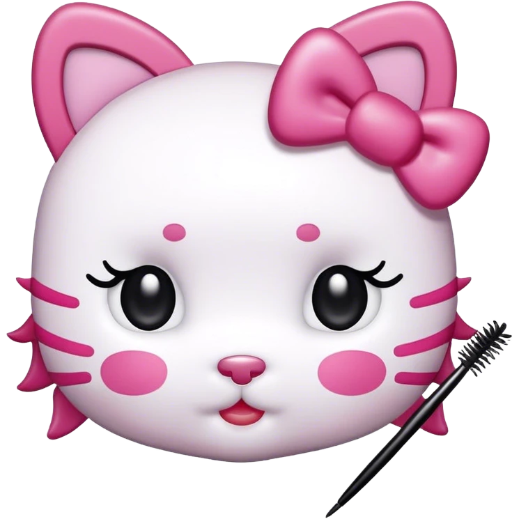 HELLO KITTU sanrio with mascara spoolie emoji