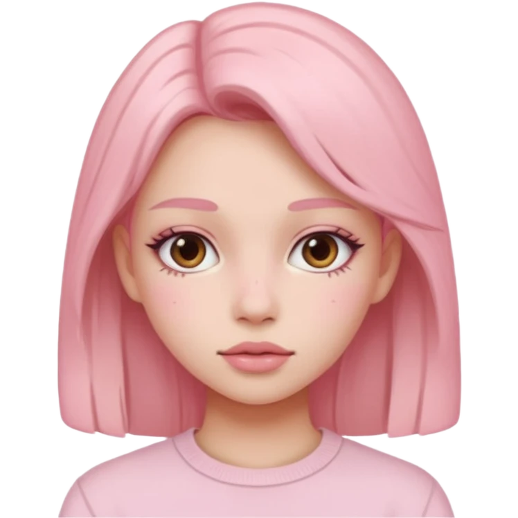 Pastel pink aesthetic girl emoji