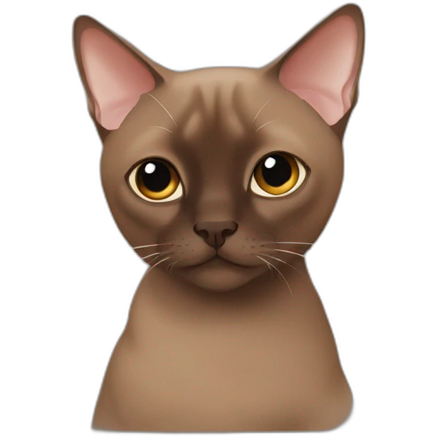 chocolate tonkinese cat emoji