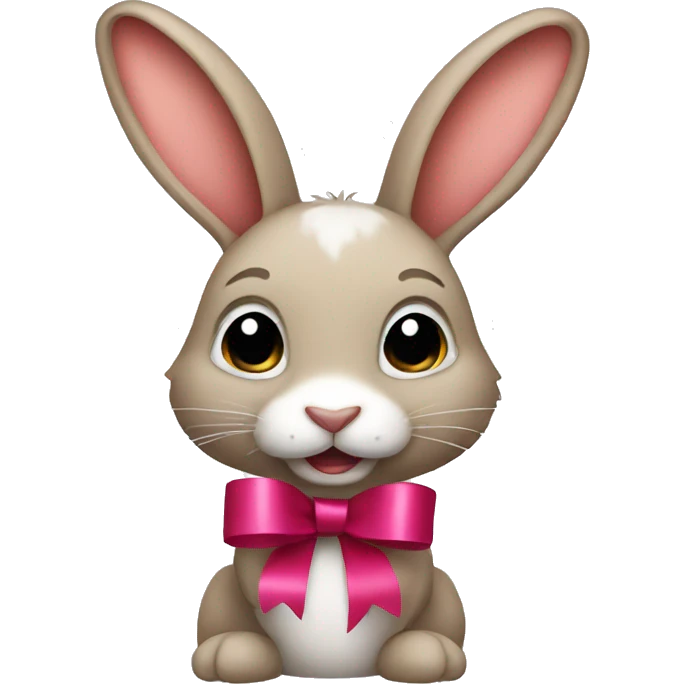 rabbit with ribbon  emoji
