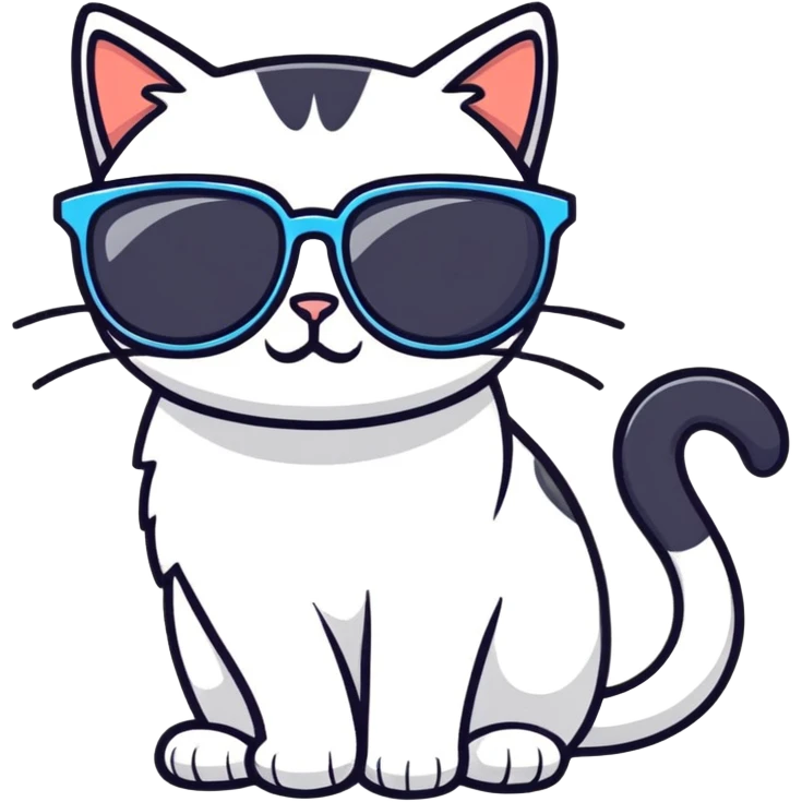 Cat with sunglasses emoji