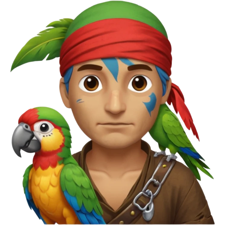 pirate and parrot emoji