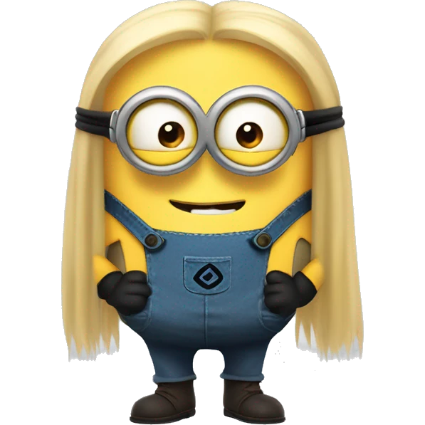 Despicable 4 character mega minion with long light brow hair emoji