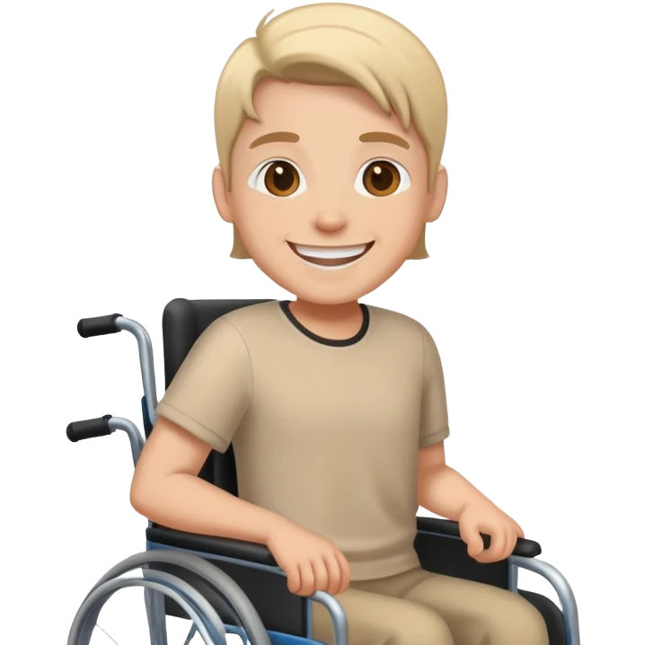 Person in wheelchair smiling emoji