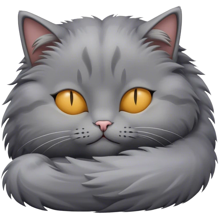 Grey cat sleeping emoji