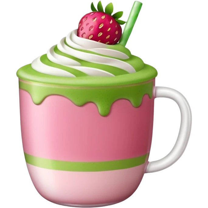 strawberry matcha latte emoji