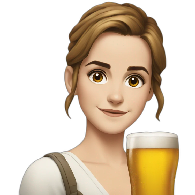 Emma Watson brink beer emoji