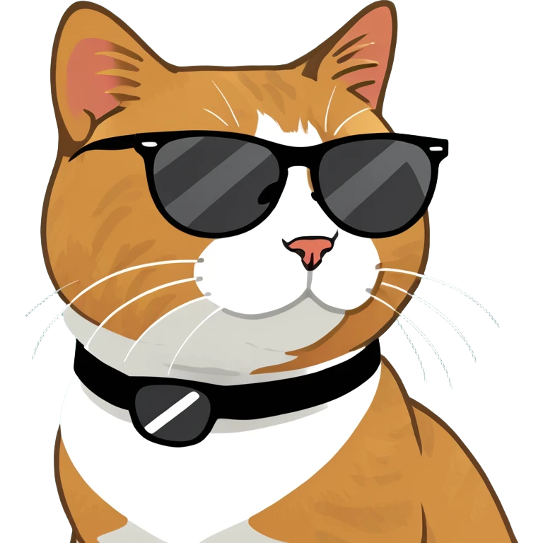 Cat with sunglasses emoji