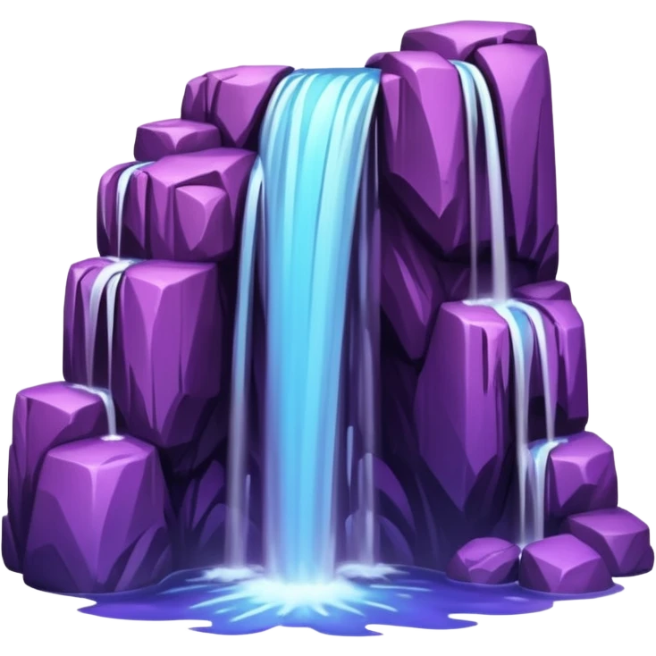 Waterfall with purple water  emoji