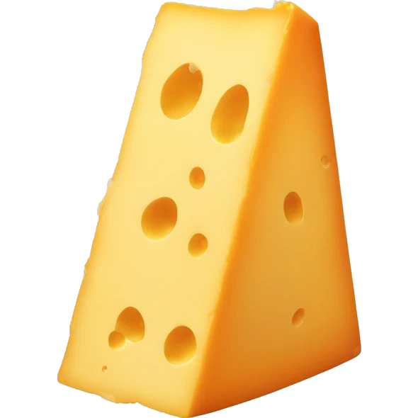 Cheddar cheese no holes emoji