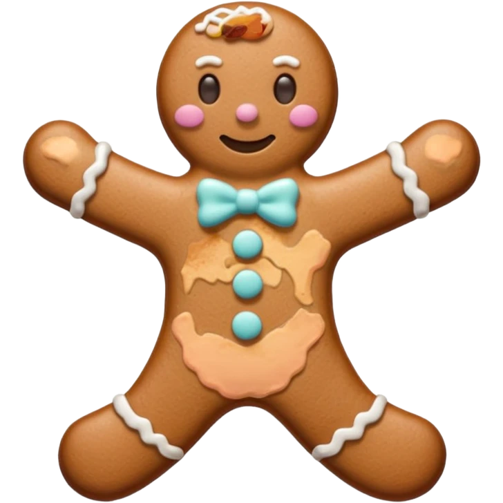 Gingerbread man pastel emoji