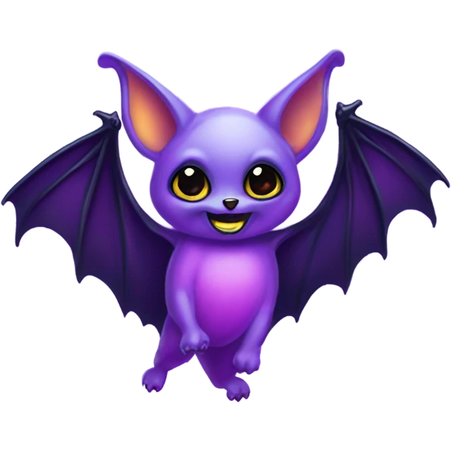 Lisa frank Halloween bat emoji