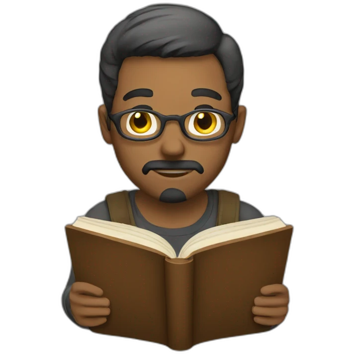 A man reading  emoji