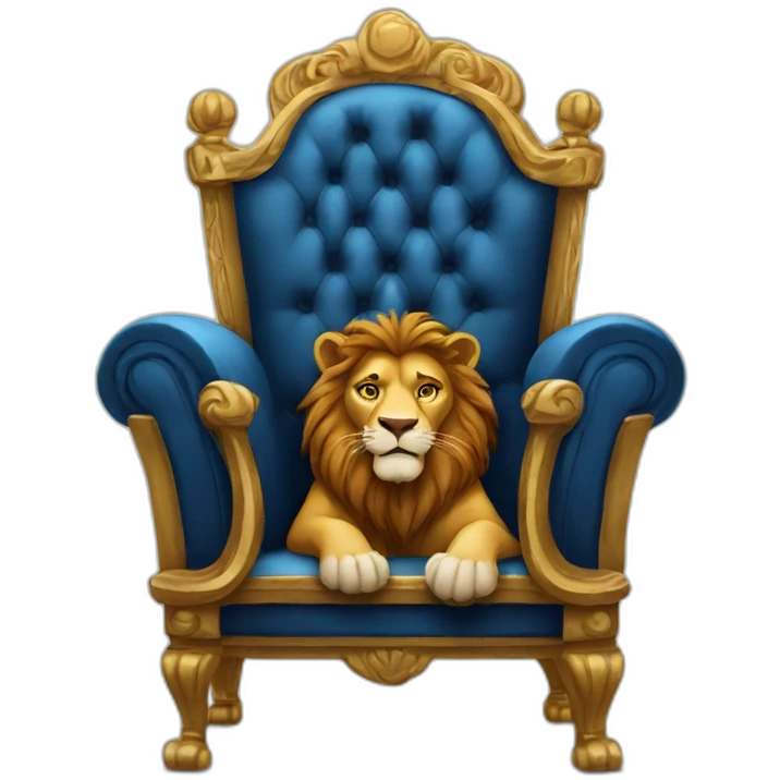 Lion in king chair  emoji