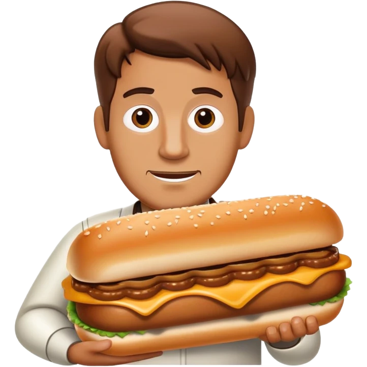 Make a man holding a McRib  emoji