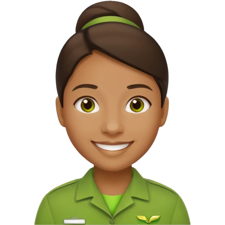 asda supermarket collegue in green uniform emoji