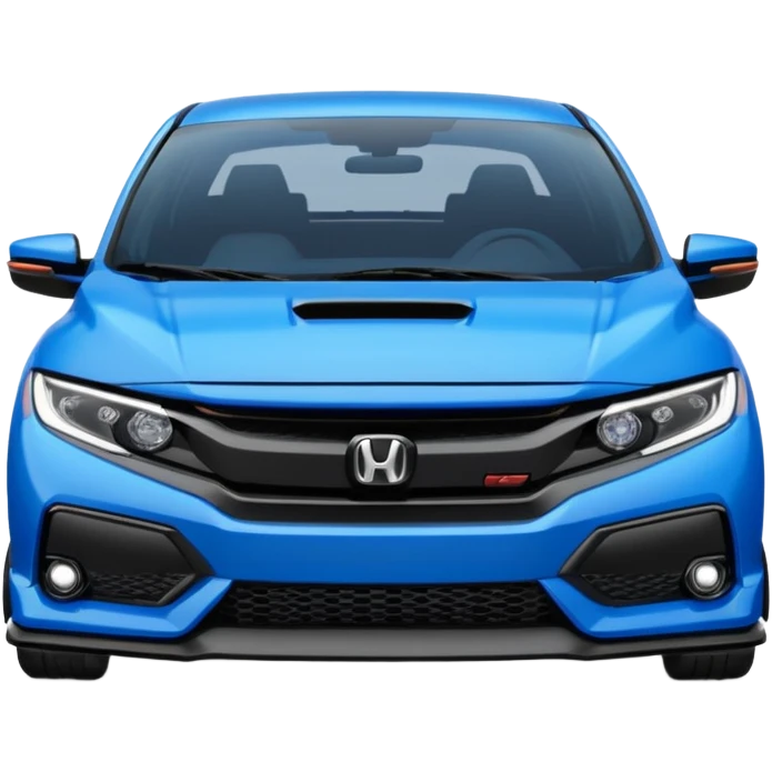 2023 honda civic blue with black hood lowered emoji