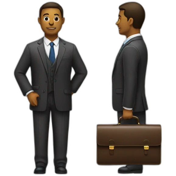 Legal in a suit and a briefcase emoji