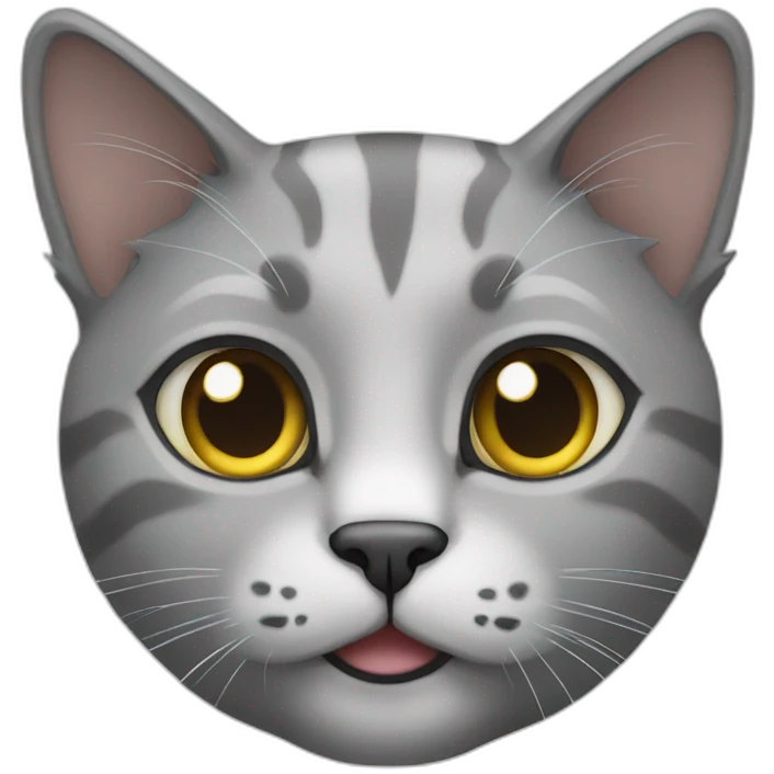Cat with gray colour  emoji