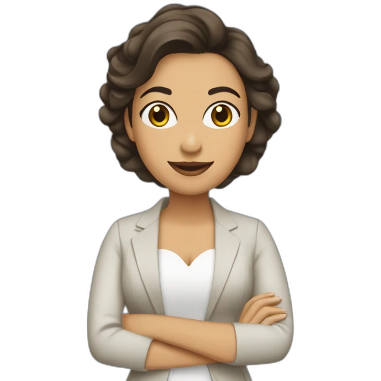 Mujer latina con herramientas de wedding planner emoji