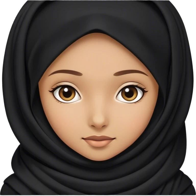 Girl in black hijab skin colour light brown  emoji