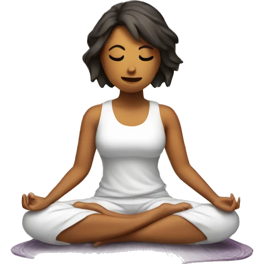 Chica meditando emoji
